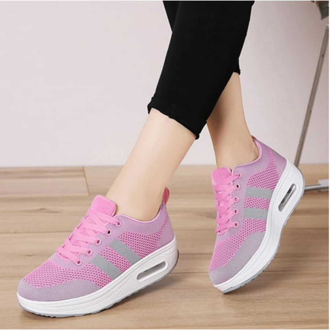 Sapatos Ortopédicos Leves com Malha Respirável para Mulher