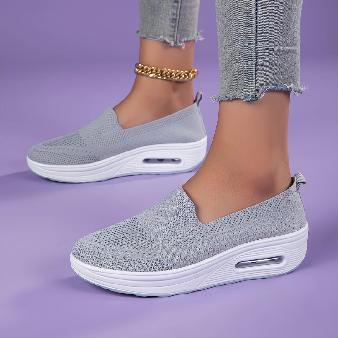 Sapatos ortopédicos para mulher sem atacadores com sola macia