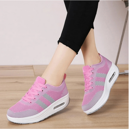 Sapatos Ortopédicos Leves com Malha Respirável para Mulher