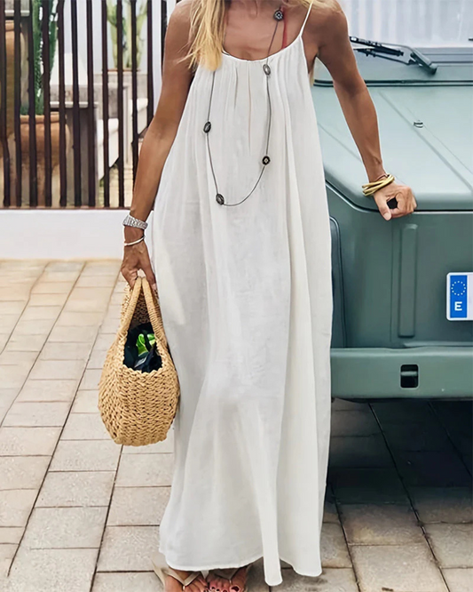 Vestido camisola com costas nuas
