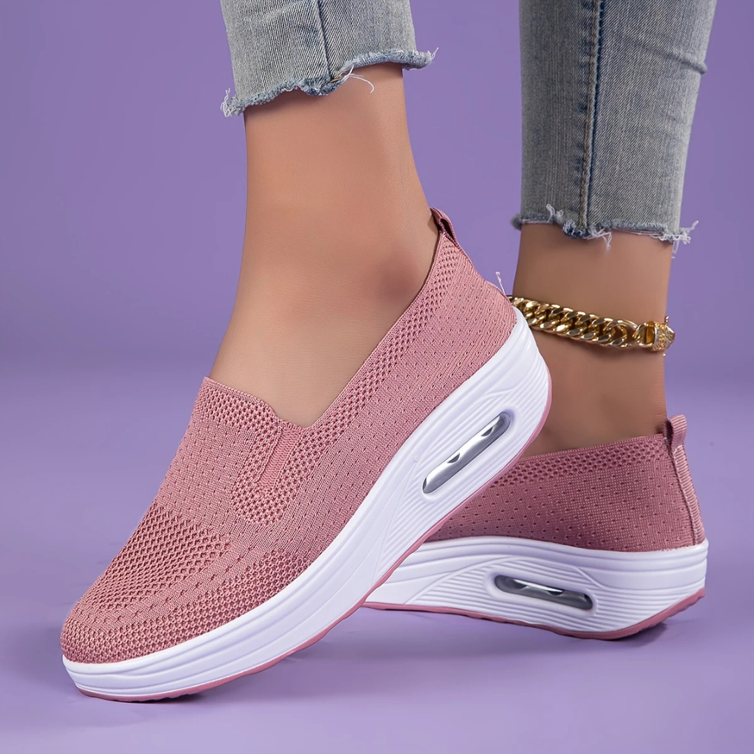 Sapatos ortopédicos para mulher sem atacadores com sola macia