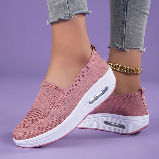 Sapatos ortopédicos para mulher sem atacadores com sola macia