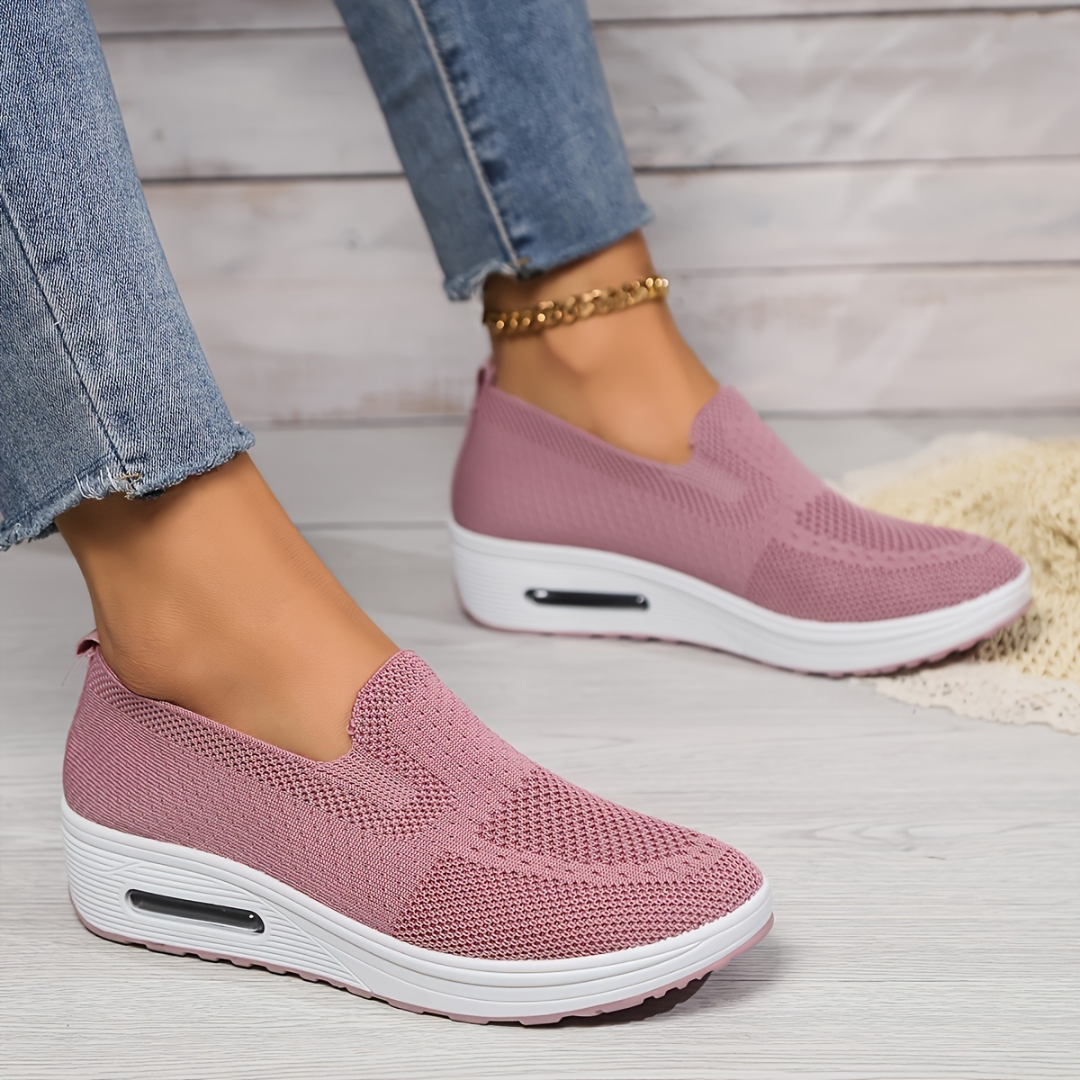 Sapatos ortopédicos para mulher sem atacadores com sola macia