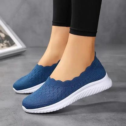 Sapatos Rasos Antiderrapantes de Malha para Mulher