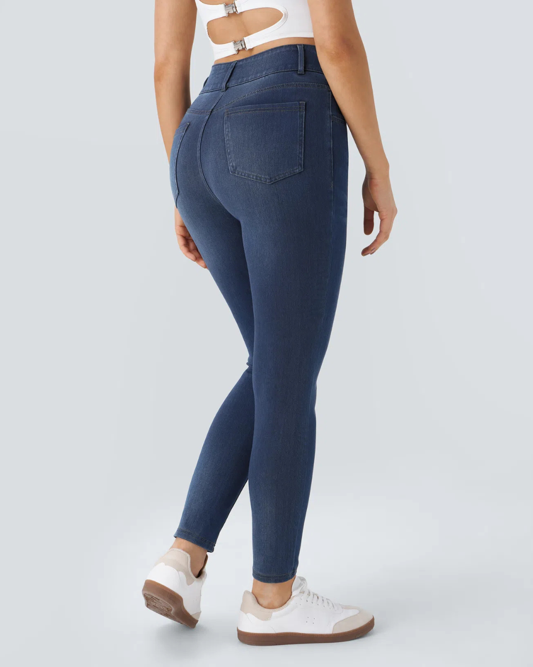 Calça Jeans Flexível Cintura Alta com Conforto Total
