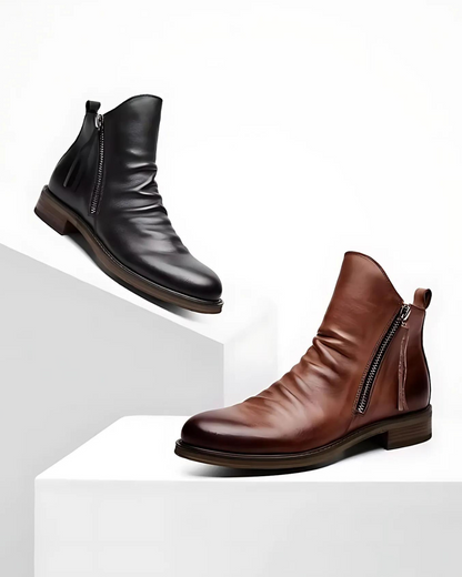 Botins Vintage com fecho de correr para homem