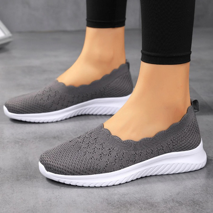 Sapatos Rasos Antiderrapantes de Malha para Mulher